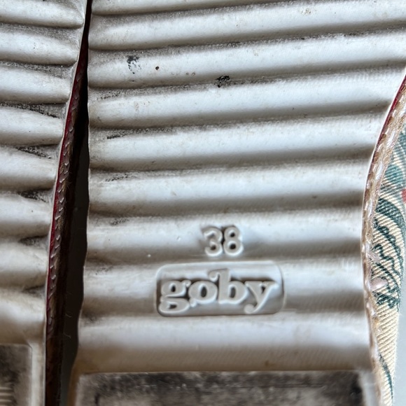 Goby Paisley Loafer Espadrille. Textile. Sz 38 - Picture 9 of 10